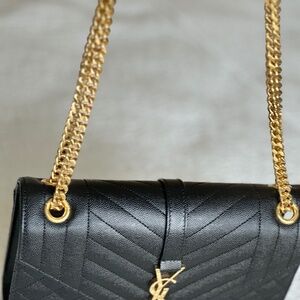 Saint Laurent Envelope Triquilt Medium YSL bag. (100% Authentic)
